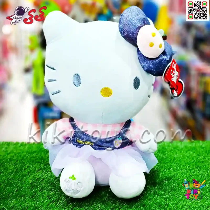 عروسک هلو کیتی لباس چهار خونه اورجینال اسباب بازی