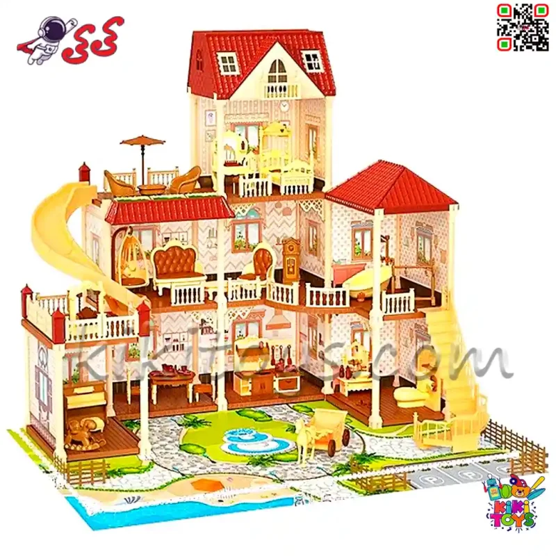 خانه باربی و قصر اسباب بازی سه طبقه بزرگ دخترانه 6032 DIY DREAM VILLA