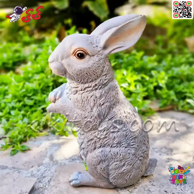 فیگور حیوانات ماکت خرگوش خاکستری اسباب بازی نرم و گوشتی بزرگ Fiquer of Rabbit﻿﻿ 589