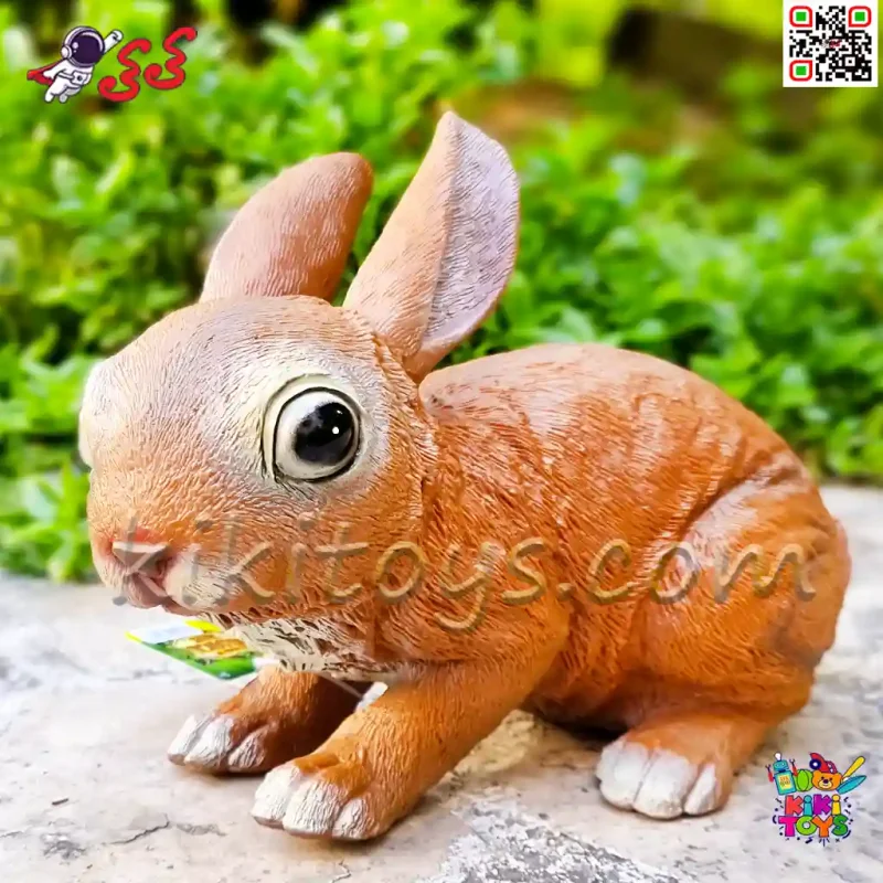 فیگور حیوانات ماکت خرگوش قهوه ای اسباب بازی نرم و گوشتی بزرگ Fiquer of Rabbit﻿﻿ 589