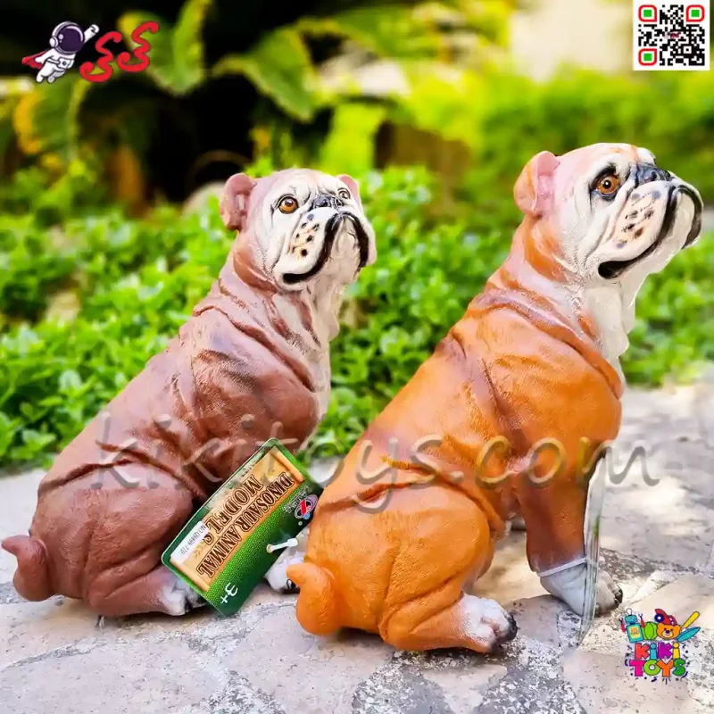 فیگور حیوانات ماکت سگ بولداگ اسباب بازی نرم و گوشتی بزرگ Bulldog dog figure 770