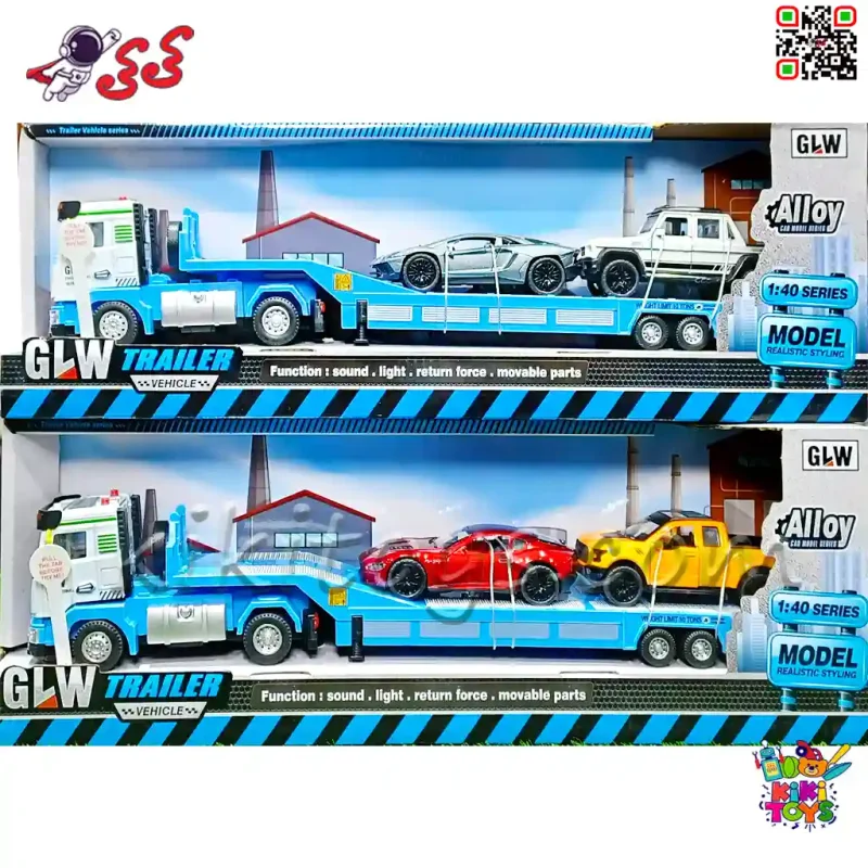 ماکت فلزی تریلی اسکانیا حمل خودرو با ماشین فلزی SCANIA Metal 5542