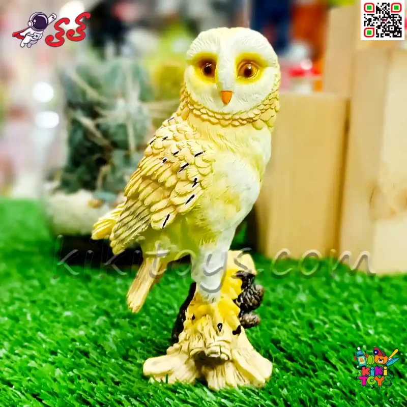 فیگور حیوانات ماکت جغد زرد اسباب بازی Flying Owl Animals Figure 1295
