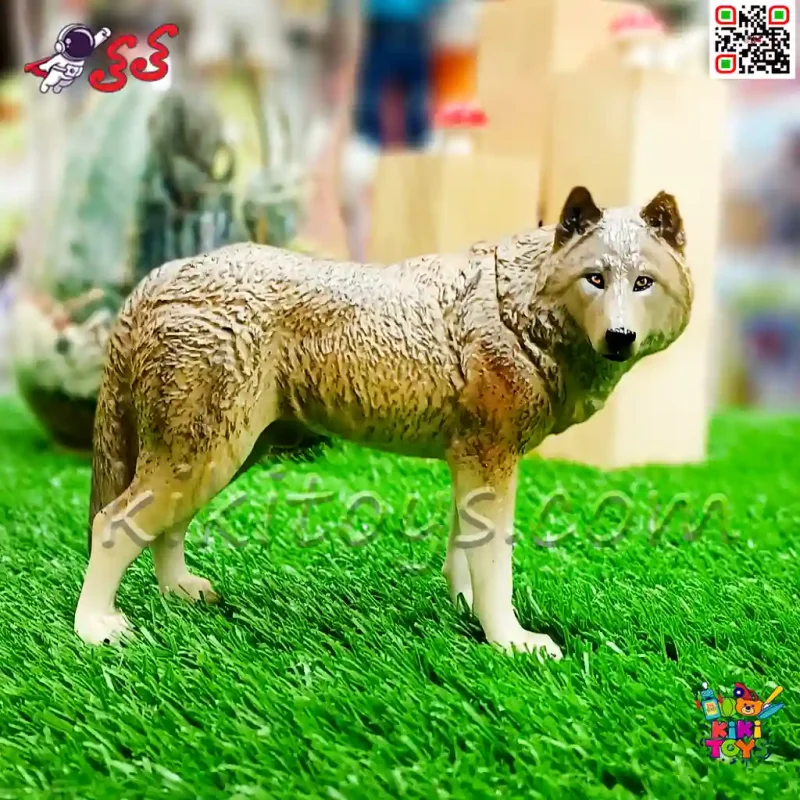 فیگور حیوانات ماکت گرگ خاکستری اسباب بازی Wolf Fiqure 2516