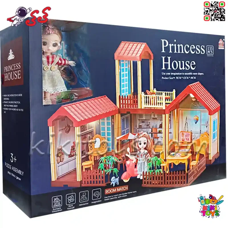 خانه باربی و قصر اسباب بازی دخترانه با موتور وسپا Princess House  66816