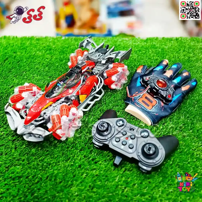ماشین کنترلی چرخ کپسولی دودزا کنترل دستکشی اسباب بازی KC3072