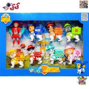 فیگور سگهای نگهبان رباتی با فرمانده رایدر | ست 8 عددی Paw Patrol مکانیکی 599160