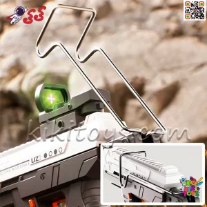 نشانگر لیزری سبز در بالای تفنگ آبپاش UZI برای هدف‌گیری دقیق‌تر