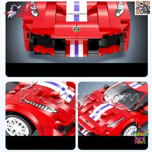 لگو تکنیک Ferrari 488 با 306 قطعه و رنگ قرمز