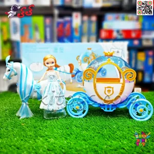 کالسکه اسباب بازی دخترانه با درب بازشو برای قرار دادن عروسک باربی