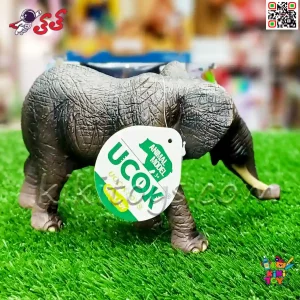 نمای جانبی ماکت فیل با بافت نرم و گوشتی، مناسب بازی و دکور