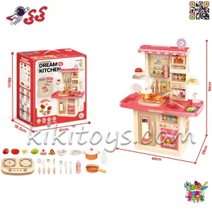یخچال و فضای ذخیره‌سازی – طراحی کابینت و یخچال کوچک برای قرار دادن مواد غذایی اسباب‌بازی