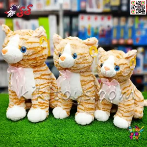 عروسک پولیشی گربه پاپیونی نانو ضد حساسیت در۳ سایز و ۲ رنگ