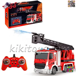 ماشین کنترلی آتش‌نشانی مدل HJ8002 – مقیاس 1:12 با نردبان متحرک، چراغ، صدا و آبپاش واقعی