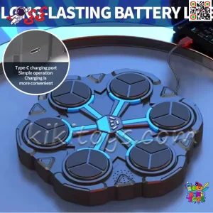 دستگاه بوکس دیجیتال اسباب‌بازی ۶ نقطه‌ای مشکی با بلوتوث مدل Music Boxing 3670