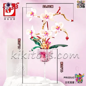 اندازه لگو گل ارکیده سفید در جام