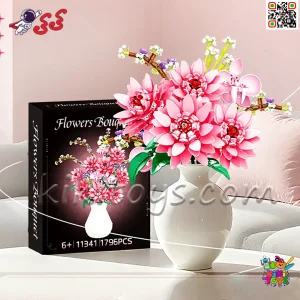 دسته‌گل ساخته‌شده با لگو WOMA مناسب دکور منزل و محل کار