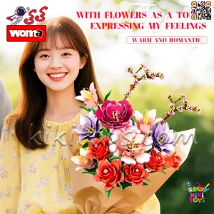 جزئیات قطعات لگو گل WOMA ساخته شده از پلاستیک ABS باکیفیت