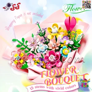 ساخت لگو گل رز، مینا و سنبل با 726 قطعه