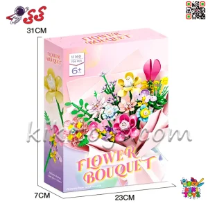 دسته‌گل لگویی رنگارنگ مناسب دکور میز کار