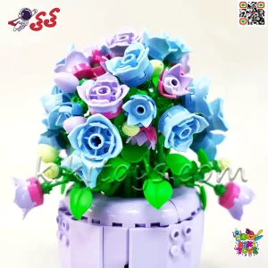 ست لگو گل دکوری رز آبی و بنفش 372 قطعه برند JIE STAR