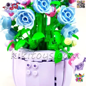 لگو دکوری گلدان رز آبی و بنفش 372 قطعه JIE STAR مدل 92360