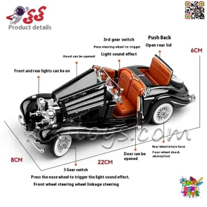 Mercedes-Benz 500K classic diecast model car