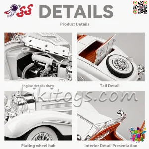 نمای داخلی ماکت مرسدس 500K کلاسیک