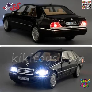 نمای عقب ماکت مرسدس بنز W140 با طراحی اصیل دهه ۹۰