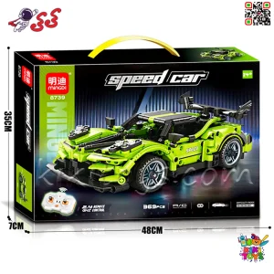 لگو تکنیک ماشین مسابقه‌ای کنترلی MINGDI 8739 با باله عقب بزرگ