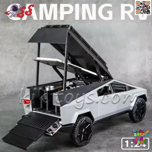 ماکت ماشین الکتریکی تسلا سایبرتراک کمپر 1:24