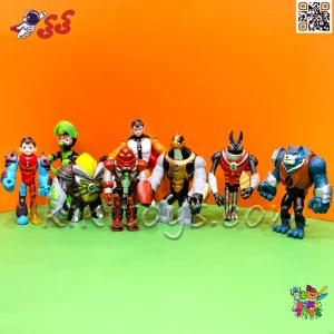 ست 8 عددی فیگور بن تن متحرک | شخصیت‌های Ben 10 با قابلیت تعویض قطعات