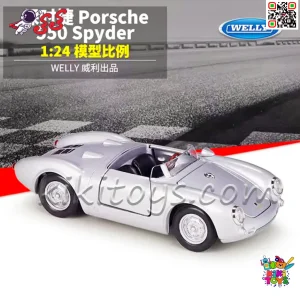 ماکت فلزی Porsche 550 Spyder نقره‌ای از برند Welly