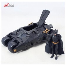 اسباب بازی فیگور بتمن و بت موبیل اورجینال MATTEL