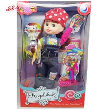 عروسک دخترانه انجل بی بی دستمال قرمز Angela baby 1801