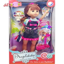 عروسک دخترانه انجل بی بی لباس کتان Angela baby1801