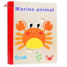 پازل کتابی چوبی قطعه درشت Baby Puzzle