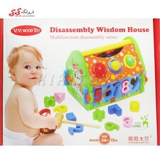 اسباب بازی کلبه اشکال و جایگذاری چوبی