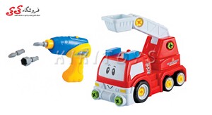 سفارش انلاین اسباب بازی ماشین آتشنشانی با دریل برقی   KAMYU Fire truck