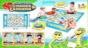 اسباب بازی سرگرمی مارپله فرشی بزرگ  giant game snakes - ladders