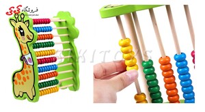 اسباب بازی چرتکه زرافه چوبی   Wooden abacus