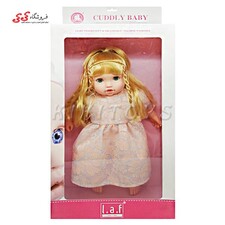 اسباب بازی عروسک دختر زیبا لباس نارنجی CUDDLY BABY 1018
