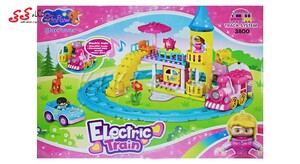 قیمت و خرید اسباب بازی قصر پرنسس و قطار لگویی دخترانه ELECTRIC TRAIN