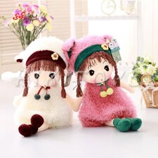 عروسک پولیشی دختر لباس فر سایز متوسط Stuffed Plush Toys