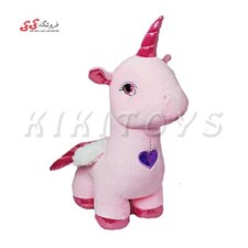 عروسک پولیشی اسب تک شاخ سایز متوسط-plush toy unicorn