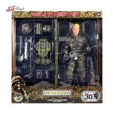 اکشن فیگور ست سرباز نظامی لباس سبز با صندوق برند ام اند سی MILITARY LOCKER BOX 90418A