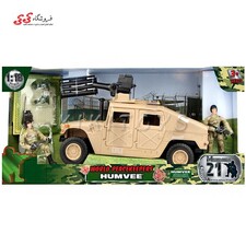 ماشین جیپ جنگی رنگ خاکی ام اند سی MILITARY M C TOY 77023A