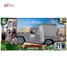 ماکت جیپ نظامی به چادر سبز برند ام اند سی MILITARY CAMPSITE M C TOY 77023D