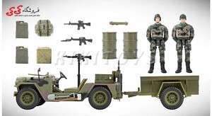 ماکت چیب با یدکش نظامی برند ام اند سی MILITARY CAMPSITE M C TOY 77043