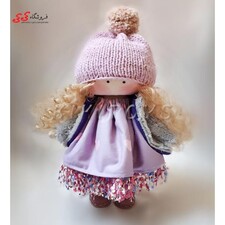 عروسک دختر روسی دست دوز موی فر KIKI